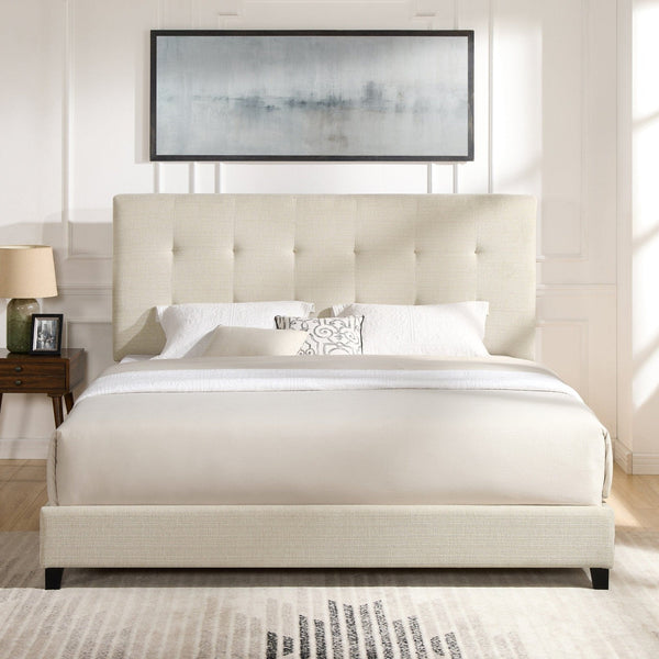 Bridget White Upholstered Bed | King Size1Bridgevine Home