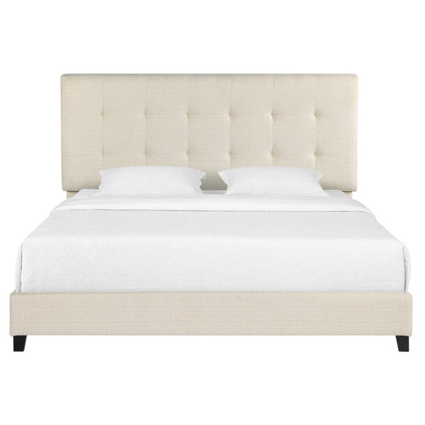 Bridget White Upholstered Bed | King Size3Bridgevine Home