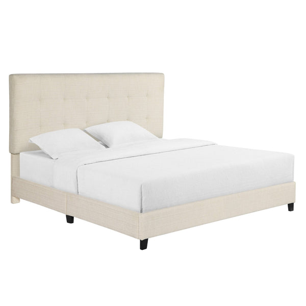 Bridget White Upholstered Bed | King Size4Bridgevine Home