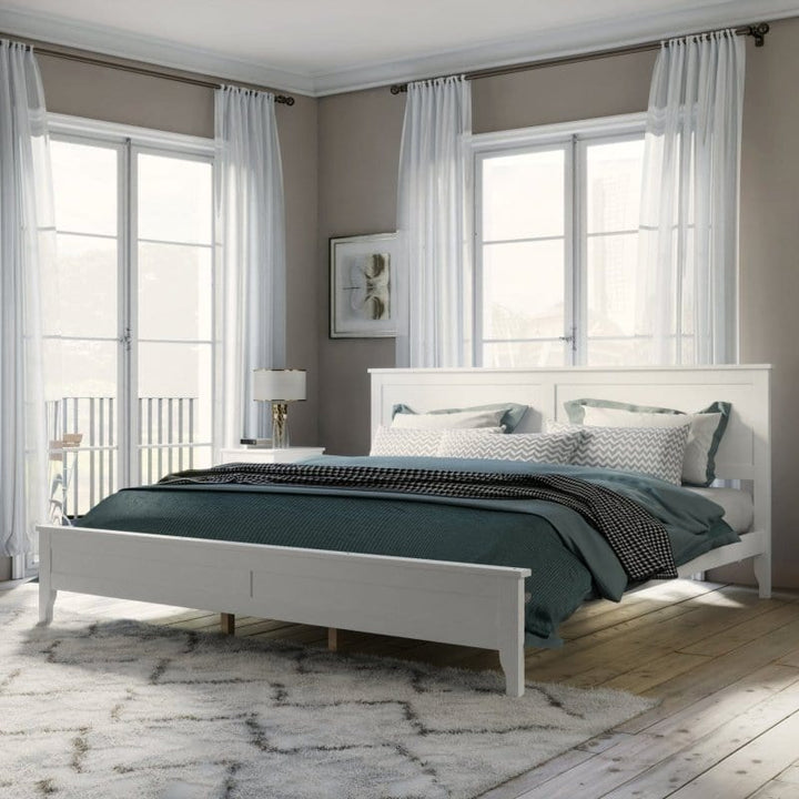 Trexm White Solid Wood King Bedroom Set - 5 Pieces White Solid Wood King Bedroom Set - 5 Pieces Mattress-Xperts-Florida