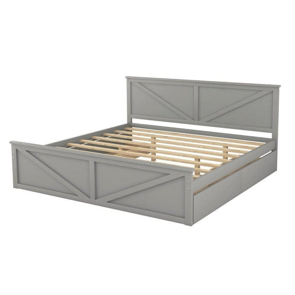 Solid Wood Platform Bed5DTYStore