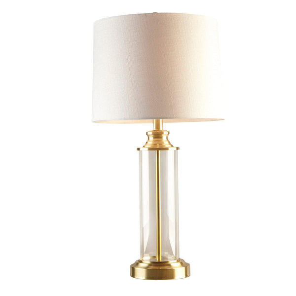 Clarity Glass Cylinder Gold Table Lamp (Set of 2)4Ollix
