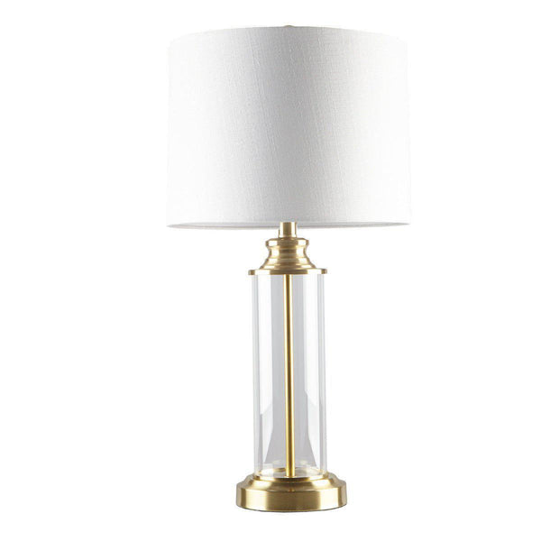 Clarity Glass Cylinder Gold Table Lamp (Set of 2)5Ollix