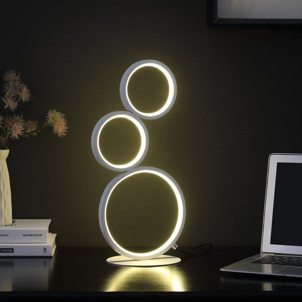 Modern LED Table Lamp | Illuminated 3 Rings2mattress xperts