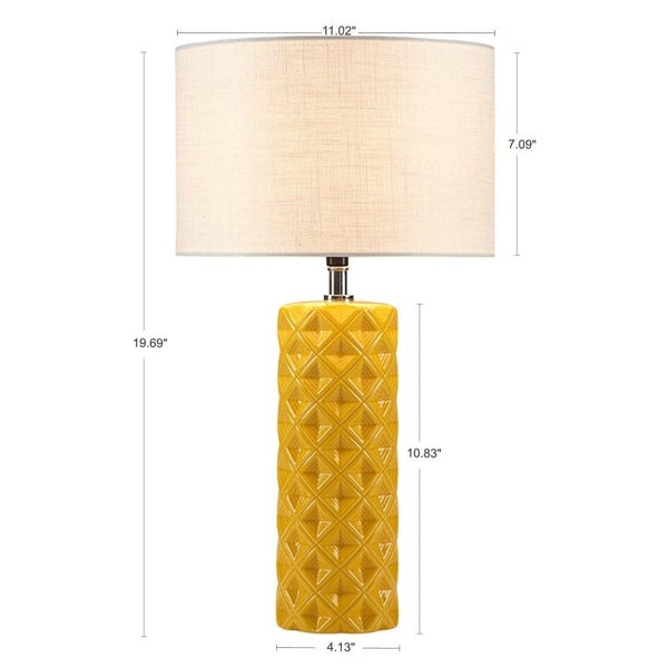 Ollix Yellow Table Lamp | Geometric Design Modern Yellow table Lamp| Free Shipping- Lux design  Mattress-Xperts-Florida