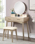 Acme Liannon Gold Contemporary Wood Vanity and Stool Mattress-Xperts-Florida