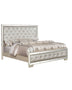 Acme Luxurious Pearl White Queen Size Bed Luxurious Pearl White Queen Size Bed with Jeweled Tufting Mattress-Xperts-Florida