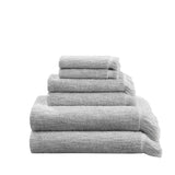 JLA Luxury Fringed Grey 6 Piece Towel Set Mattress-Xperts-Florida