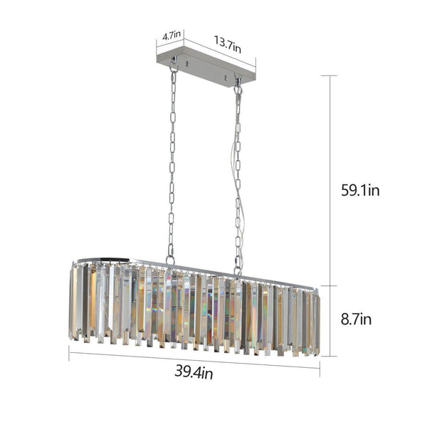 DecoElegance Luxury Oval Shaped Light Fixture Mattress-Xperts-Florida