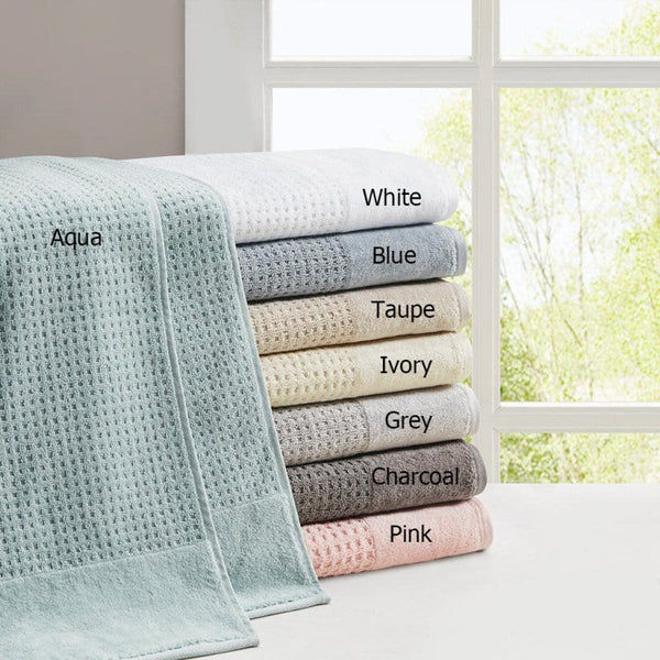 JLA Luxury Waffle Towel 6 Set-Grey Grey Luxury Waffle Bath Towel Set | Cashmere Feel  Mattress-Xperts-Florida