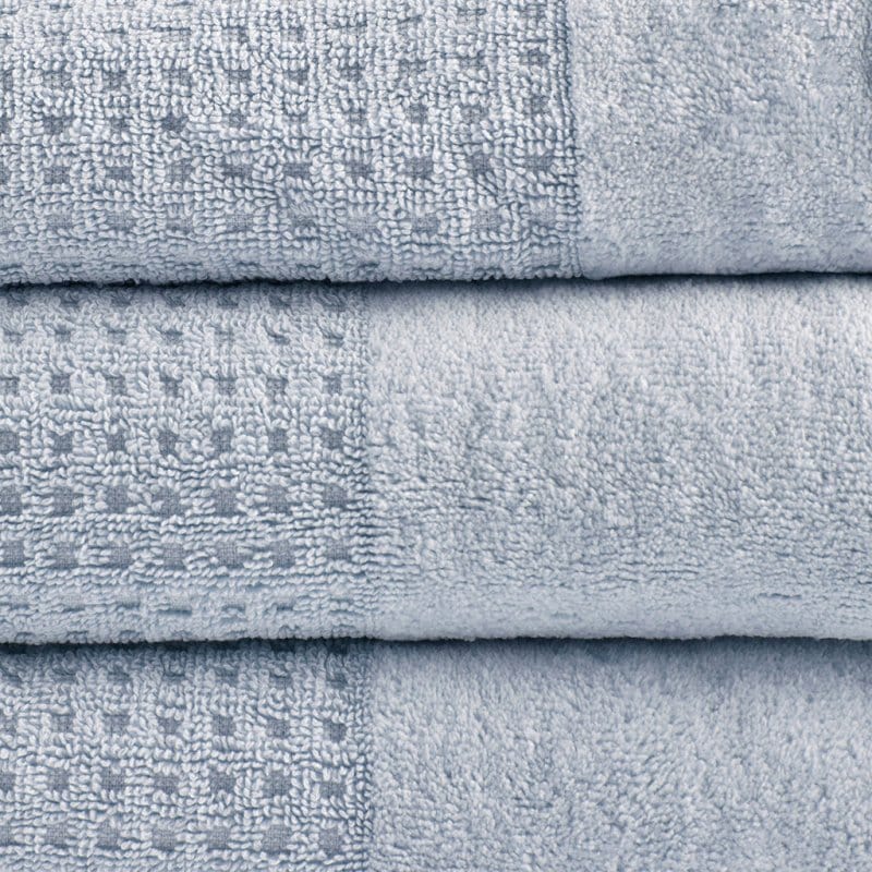 JLA Luxury Waffle Towel 6 Set-Grey Grey Luxury Waffle Bath Towel Set | Cashmere Feel  Mattress-Xperts-Florida