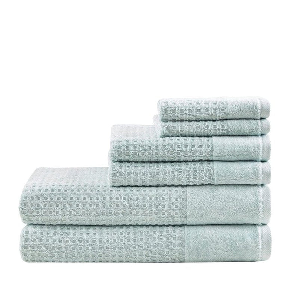 JLA Luxury Waffle Towel 6 Set-Sage Luxury Soft Sage Green Waffle Bath Towel Set | 100% Cotton Mattress-Xperts-Florida