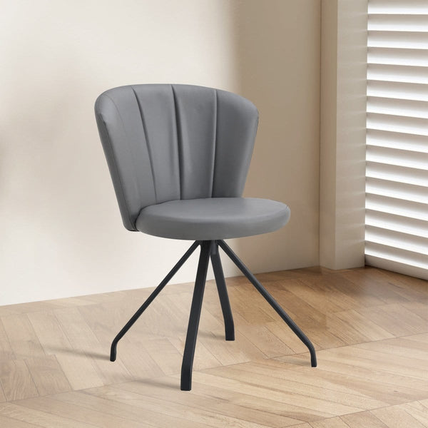 Grey Modern Swivel Make-Up Chair2Acme