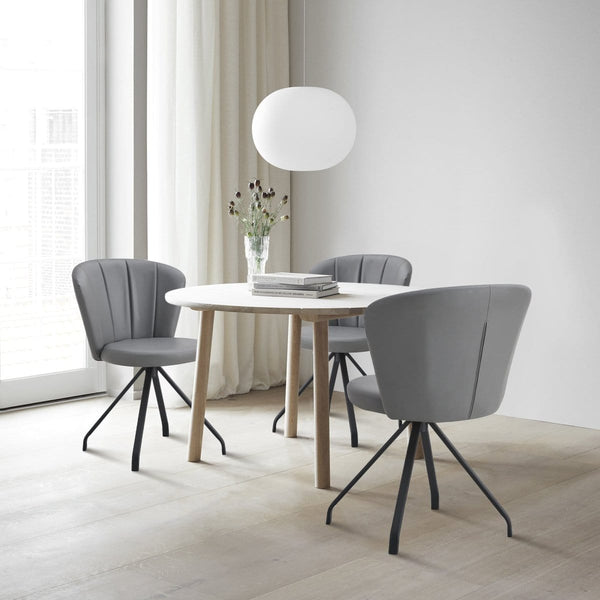 Grey Modern Swivel Make-Up Chair3Acme