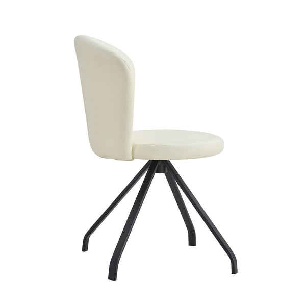 Makeup Vanity Chair | White Leather4Acme