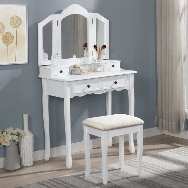 Small Trifold Mirrored Makeup Vanity1On-Trend