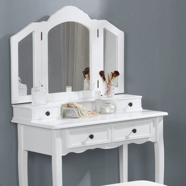 Small Trifold Mirrored Makeup Vanity5On-Trend