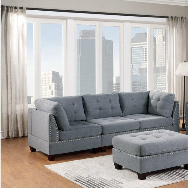 6 Pc Grey Living Room Sofa Set2Acme