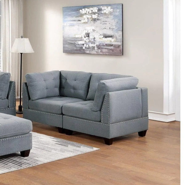 6 Pc Grey Living Room Sofa Set4Acme