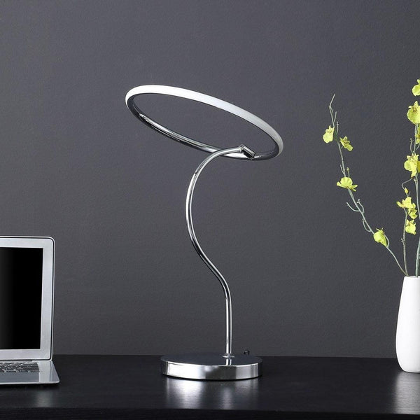 On-Trend Modern Circular Halo Ring Table Lamp - Mattress-Xperts-Florida