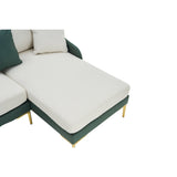 Ustyle Modern Green and beige Sofa White and Green Modern Sectional| Beautiful Home  Mattress-Xperts-Florida