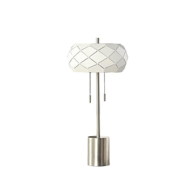 mattress xperts Modern Laser Cut Table Lamp Modern Laser Cut Table Lamp| White & Silver Mattress-Xperts-Florida