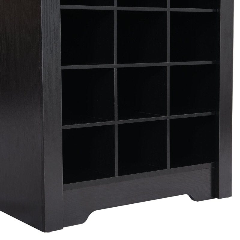 On-Trend Shoe Storage Console-30 30 Shoe Storage- Black Furniture Shelf for Shoes  Mattress-Xperts-Florida