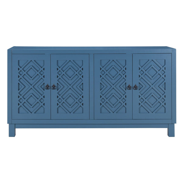 Trexm Navy Modern Dining Room 4 Door Buffet Sideboard Mattress-Xperts-Florida