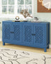 Trexm Navy Modern Dining Room 4 Door Buffet Sideboard Mattress-Xperts-Florida