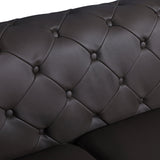 Global United Nico Italian Leather Tufted Loveseat Mattress-Xperts-Florida