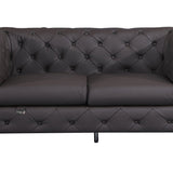 Global United Nico Italian Leather Tufted Loveseat Mattress-Xperts-Florida