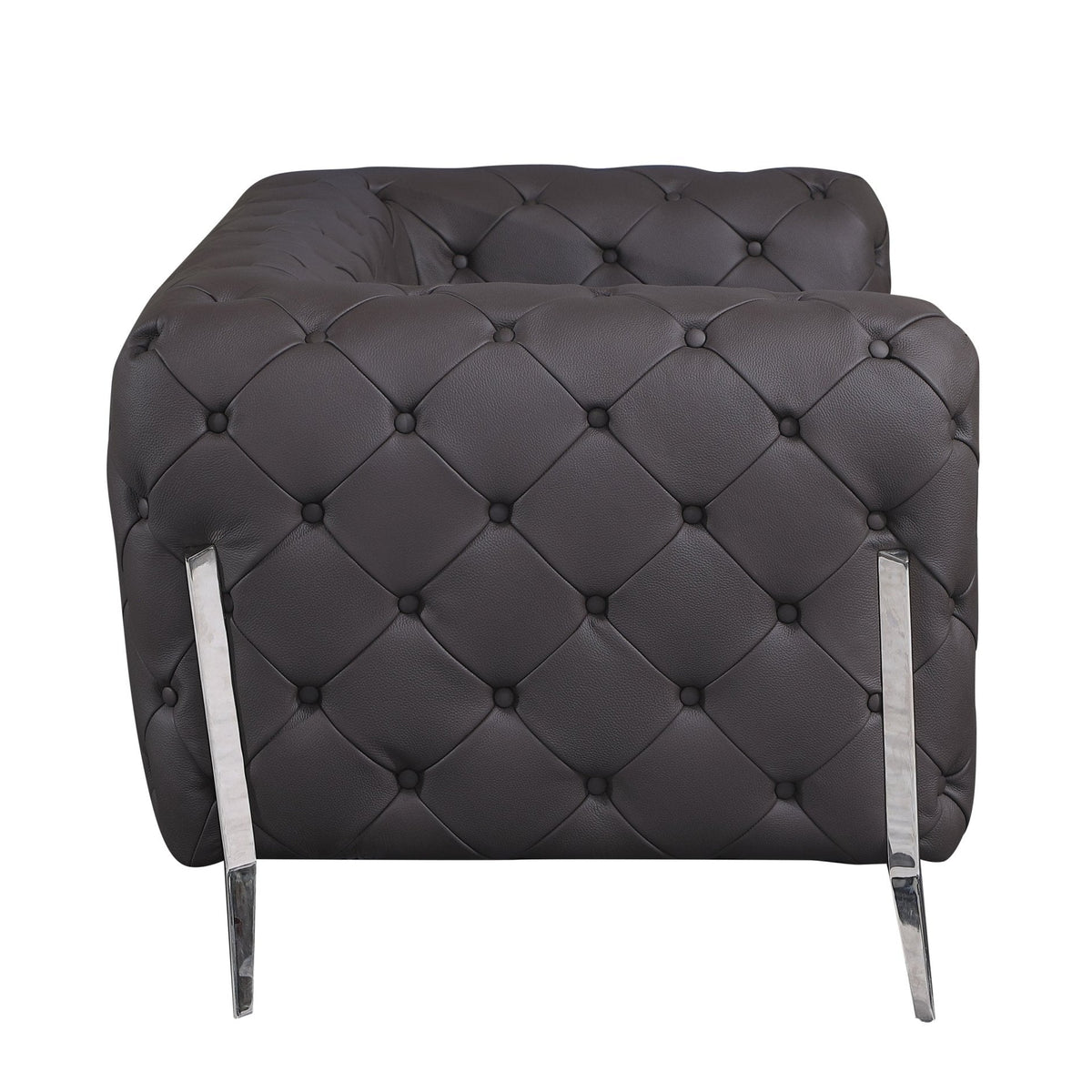 Global United Nico Italian Leather Tufted Loveseat Mattress-Xperts-Florida