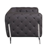 Global United Nico Italian Leather Tufted Loveseat Mattress-Xperts-Florida