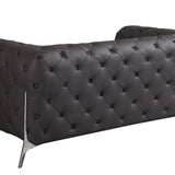 Global United Nico Italian Leather Tufted Loveseat Mattress-Xperts-Florida