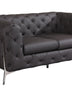 Global United Nico Italian Leather Tufted Loveseat Mattress-Xperts-Florida