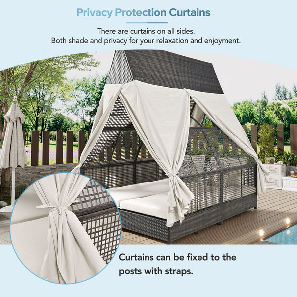 Go Furniture Outdoor Daybed Patio Lounge Canopy Bed Mattress-Xperts-Florida