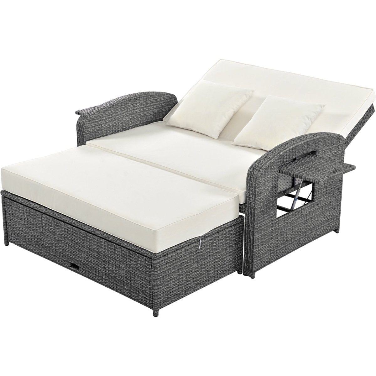2 Person Outdoor Daybed with Built-in Tables8Topmaxx