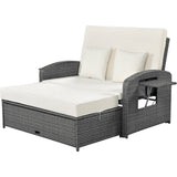 2 Person Outdoor Daybed with Built-in Tables12Topmaxx