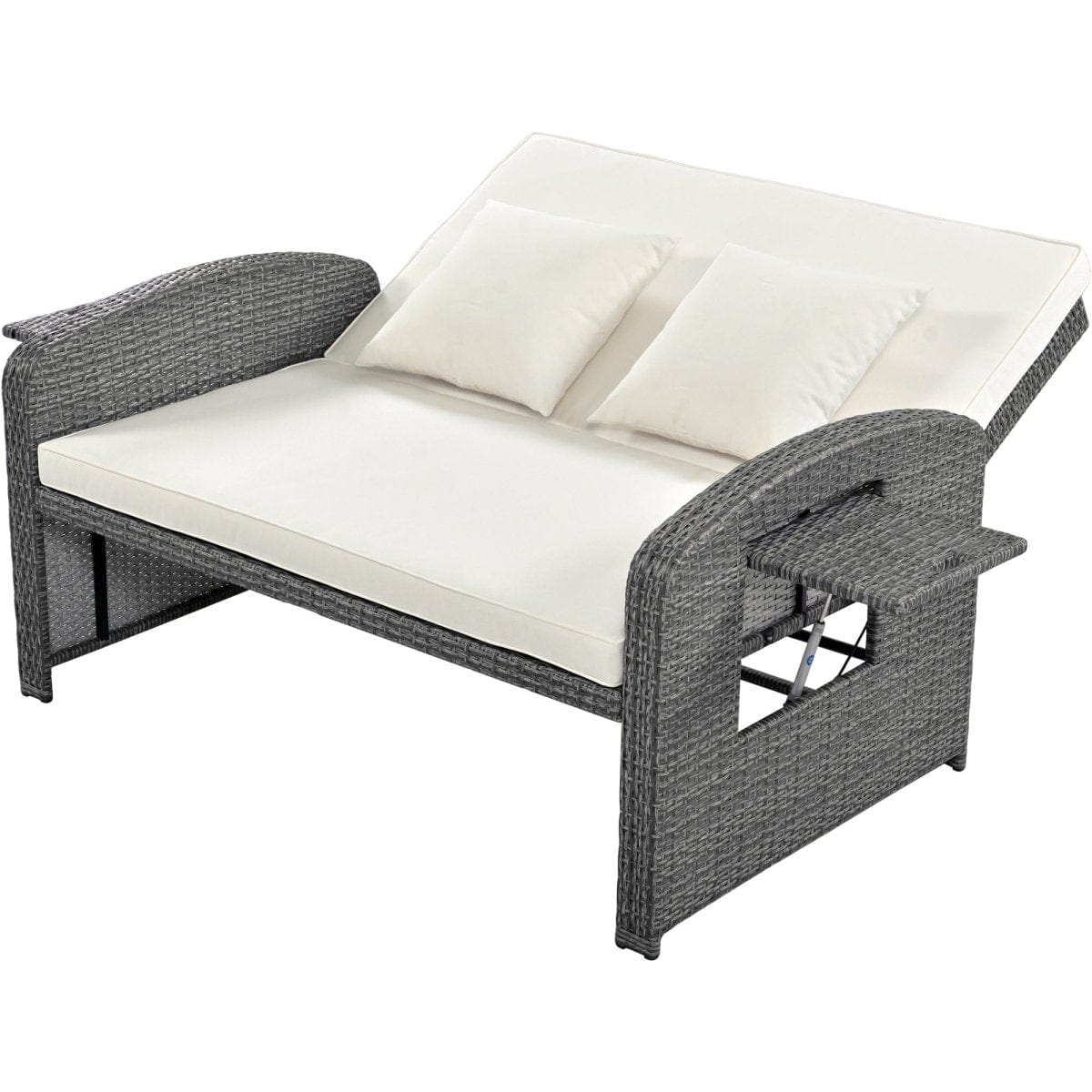 2 Person Outdoor Daybed with Built-in Tables16Topmaxx