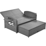2 Person Outdoor Daybed with Built-in Tables18Topmaxx