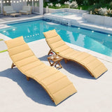 Outdoor Chaise Lounge Set with Foldable table1DTYStore
