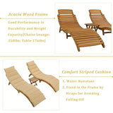 Outdoor Chaise Lounge Set with Foldable table2DTYStore