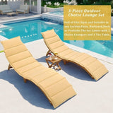 Outdoor Chaise Lounge Set with Foldable table4DTYStore