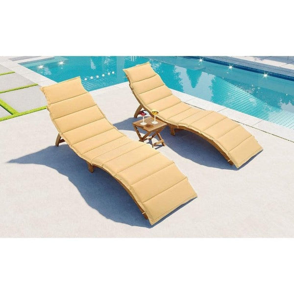 Outdoor Chaise Lounge Set with Foldable table23DTYStore