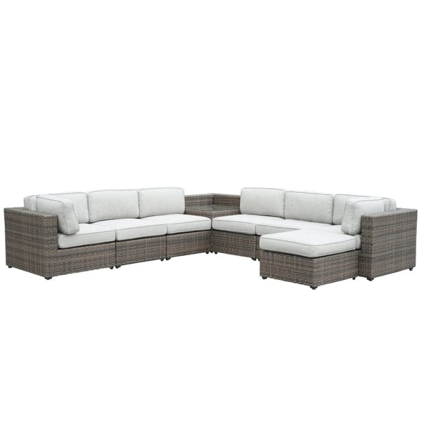Outdoor Modern Grey Sectional Sofa1Steve Silver Furniture