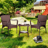 Outdoor Tan Bistro Set | 3 Pc Table & Chairs1Topmaxx