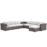 Steve Silver Furniture Outdoor Modern Grey Sectional Sofa Outdoor Modern Sectional Seating| Stylish Deisgn Mattress-Xperts-Florida