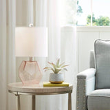 Ollix Pink Glass Table Lamp With Shade Mattress-Xperts-Florida