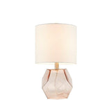 Ollix Pink Glass Table Lamp With Shade Mattress-Xperts-Florida