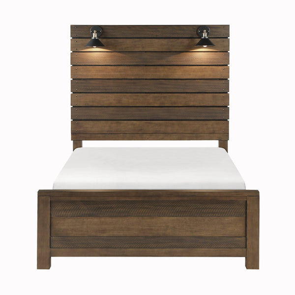 Bold Designer Wooden Pallet Bed With Built in Lights